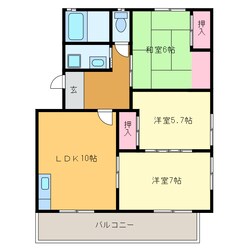 カーサコンフォートⅠの物件間取画像